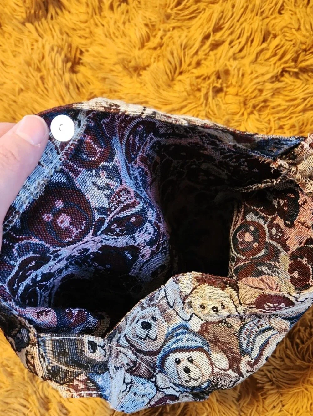 Teddy Bear Pattern Tapestry Tote Bag FINAL PRICE